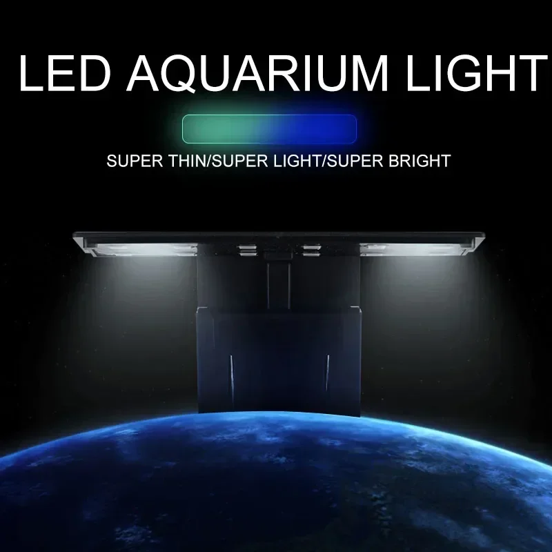 Ultra Thin Aquarium light 5W/10W/15W Aquatic Plant Lighting Waterproof Clip-on Lamp For Fish Tank Plants Grow Light