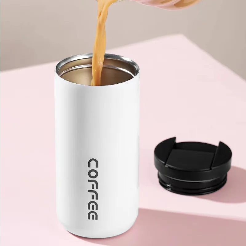 Coffee Thermos Cup Portable Cute Handy Cup Stainless Steel Water Cup Small  Exquisite Coffee Cup 400ml - AliExpress