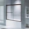 Semi-unframed shower head, tempered safety glass, 56-60 "W shower door 1
