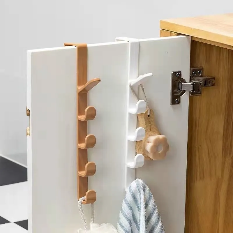 

Bedroom Door Hanger Clothes Hanging Rack Over The Door Plastic Home Storage Organization Hooks Purse Holder for Bags Rails