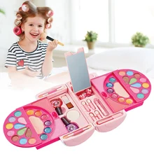 Kit de maquillaje portátil para niñas, Kit de maquillaje lavable, juguetes de maquillaje para niños, juguetes de regalo de Navidad