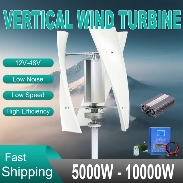 5000W กังหันลม 12V 24V 48V ฟรีเครื่องกําเนิดไฟฟ้ากังหันลม 10KW ฟรี MPPT Controller แบตเตอรี่ 220V สําหรับใช้ในครัวเรือน 1