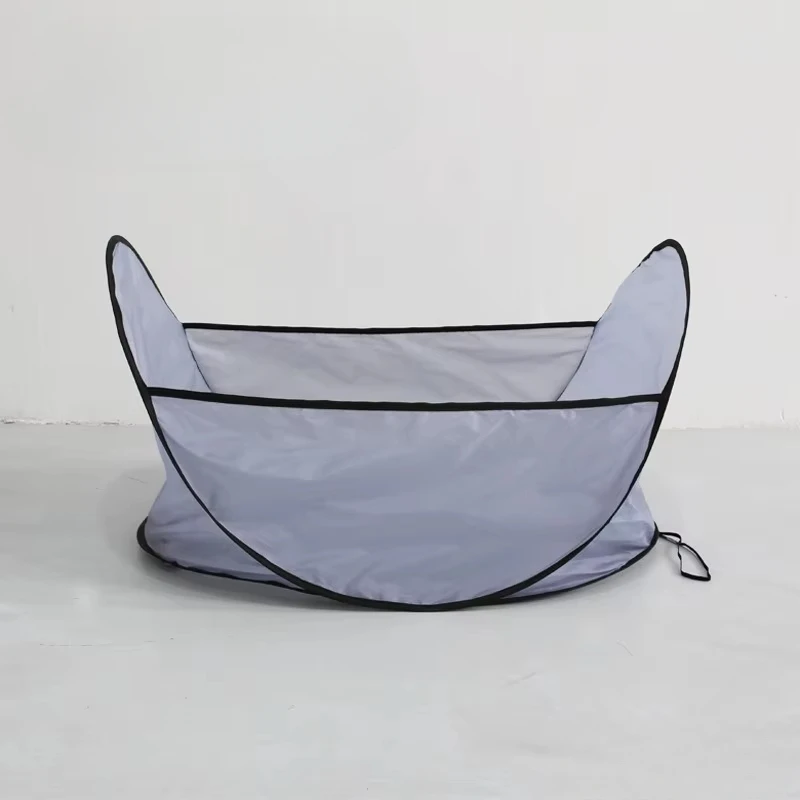 Pet Hair Cutting Cape Comfortable Gray Pet Shearing Apron Dog Shaving Bib Supplies Folding Hair Grooming Tool For Kittens