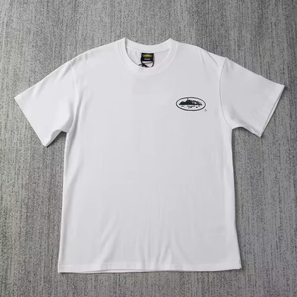 2026 Sommer Neuheit: T-Shirt mit kleinem Boot-Print, locker geschnitten, Rundhals, atmungsaktiv, halbe Ärmel, lässige Mode-Marke