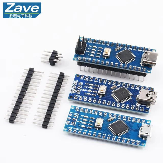 Mini / Type-C / Micro USB Nano 3.0 With the bootloader compatible Nano controller for arduino CH340 USB driver 16Mhz ATMEGA328P