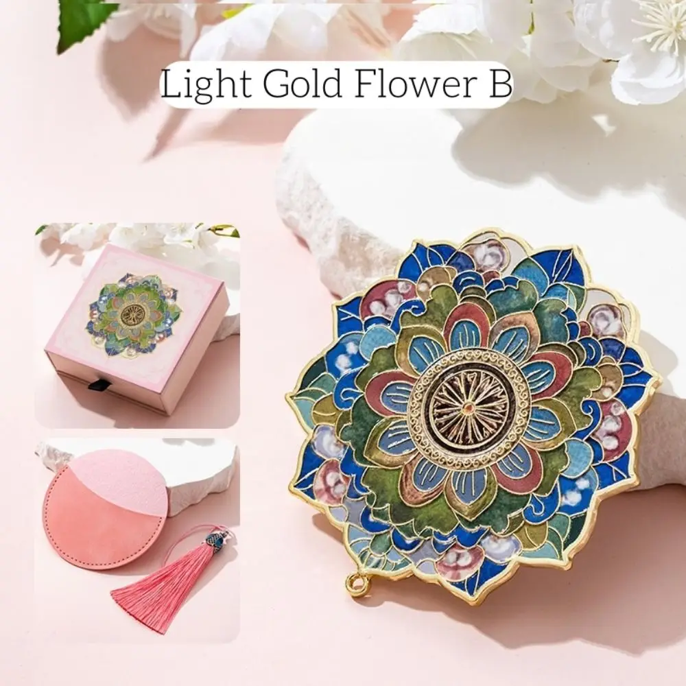 Dunhuang Exquisite Chinese Style Mirror Tassel HD Vanity Mirror Makeup Tool Round Shape Vintage Mirror Unisex