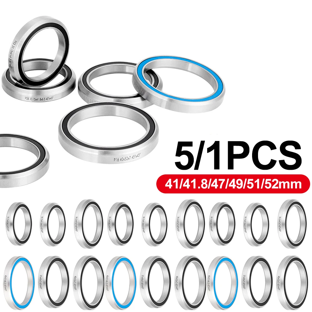 5/1pcs Bicycle Headset Bearing MTB Steering Bearings Repair Parts Steel For 41/41.8/47/49/51/52mm Mountain Bike Accessories