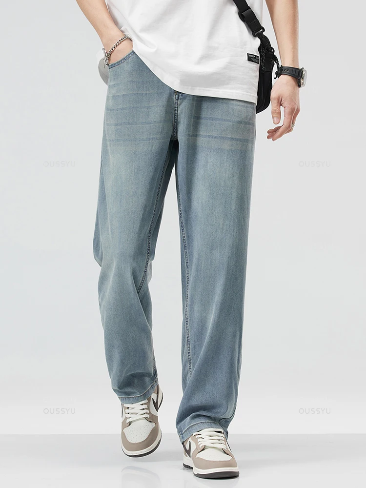 High Quality Brand Clothing Lyocell Fabric Men's Jeans Classic