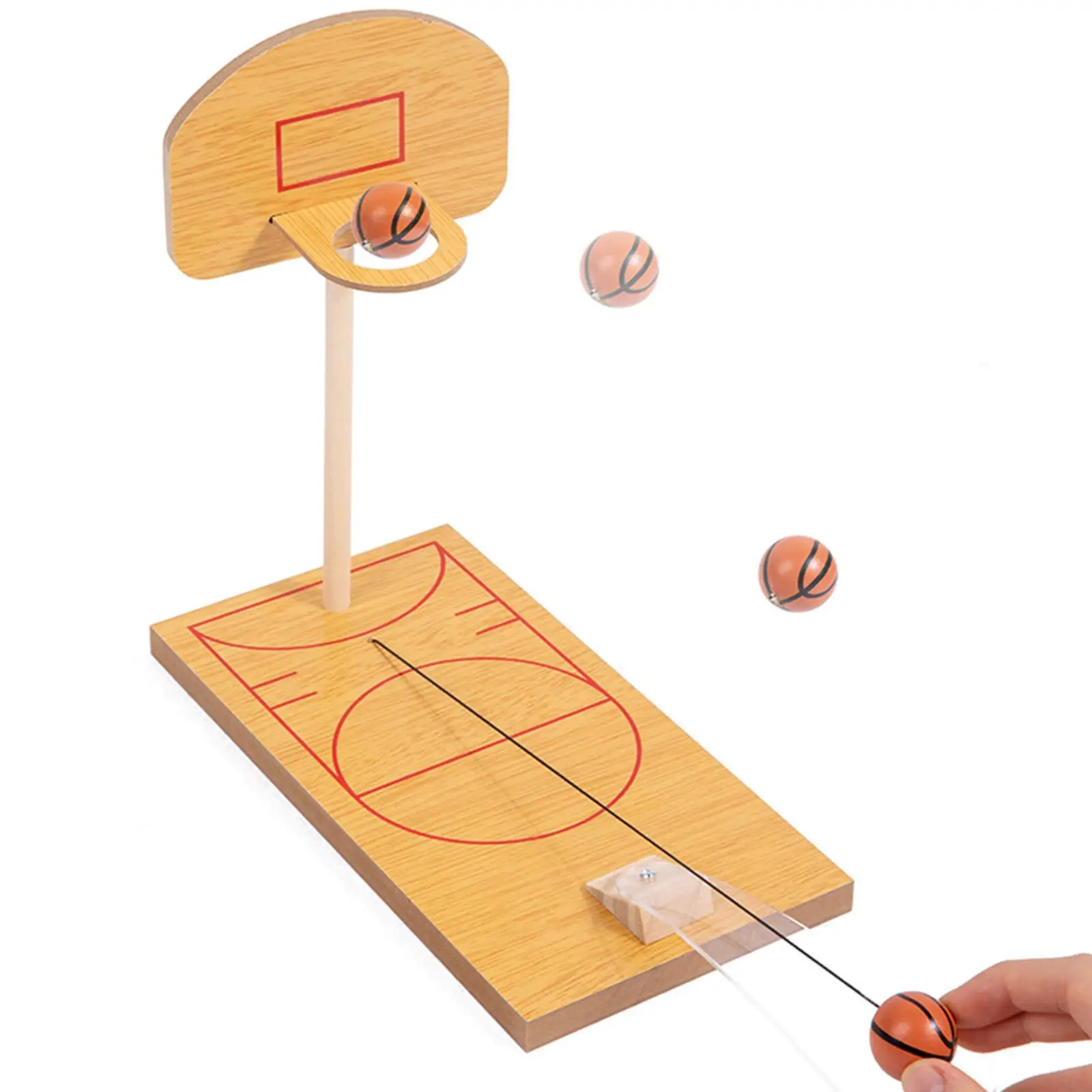 Desktop Table Basketball Game, Small Finger Toys, Tabletop Wooden Board, Mini Finger Basketball Game for Children Adults