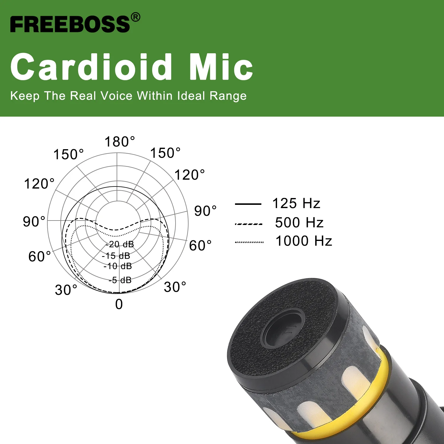 FREEBOSS 1 핸드 헬드 UHF 무선 마이크 가변 주파수 카디오이드 다이나믹 송신기 가라오케 보컬 마이크 FB-UW03