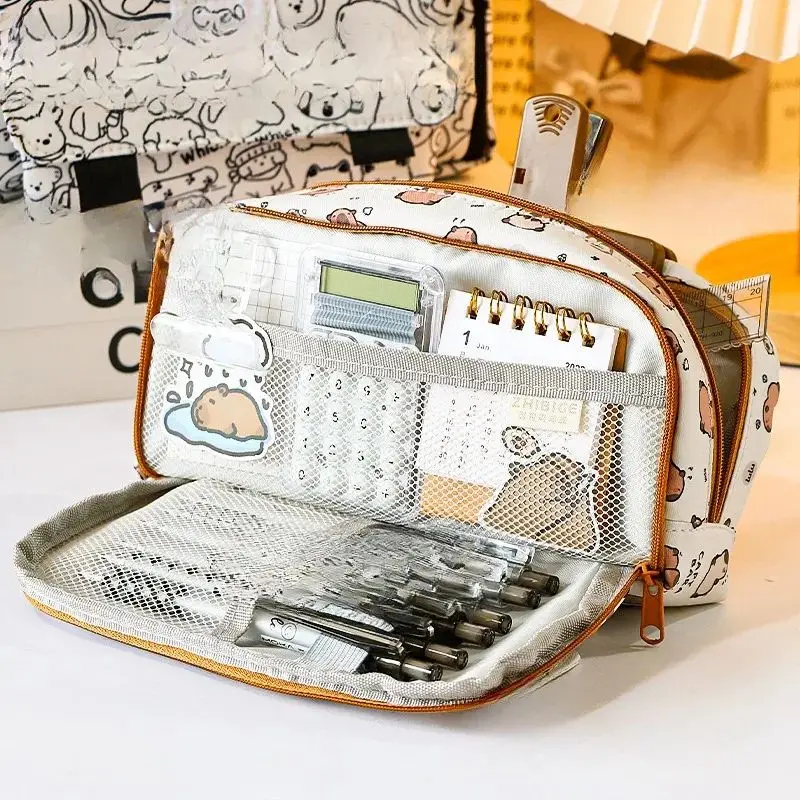 Piglet Printing Pen Case Large Capacity Organizer Storage Bag for Stationery Supplies Bag Organizer pencil case,bag organizer,pen pouch