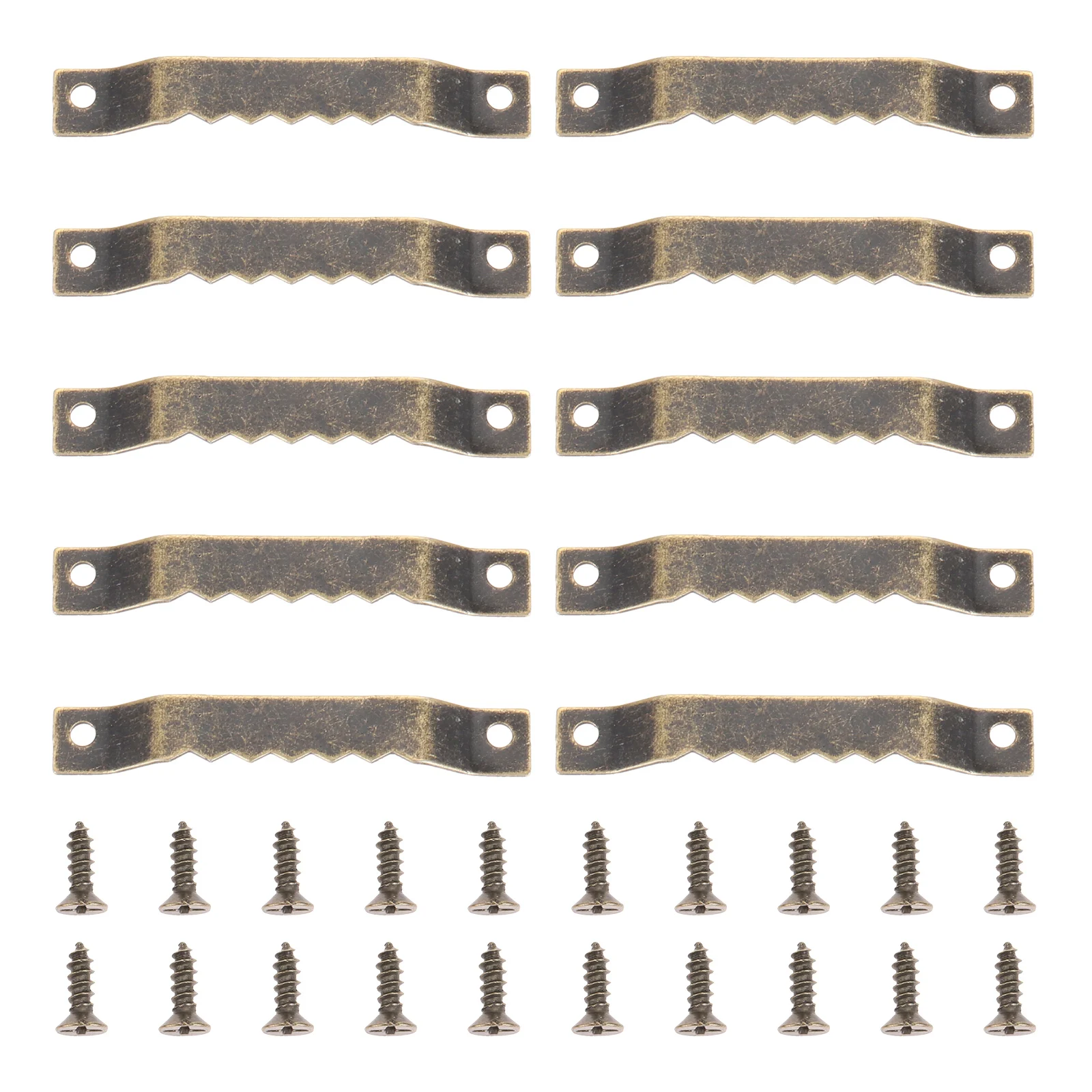 10-Pack Metal Sawtooth Picture Hangers with Screws