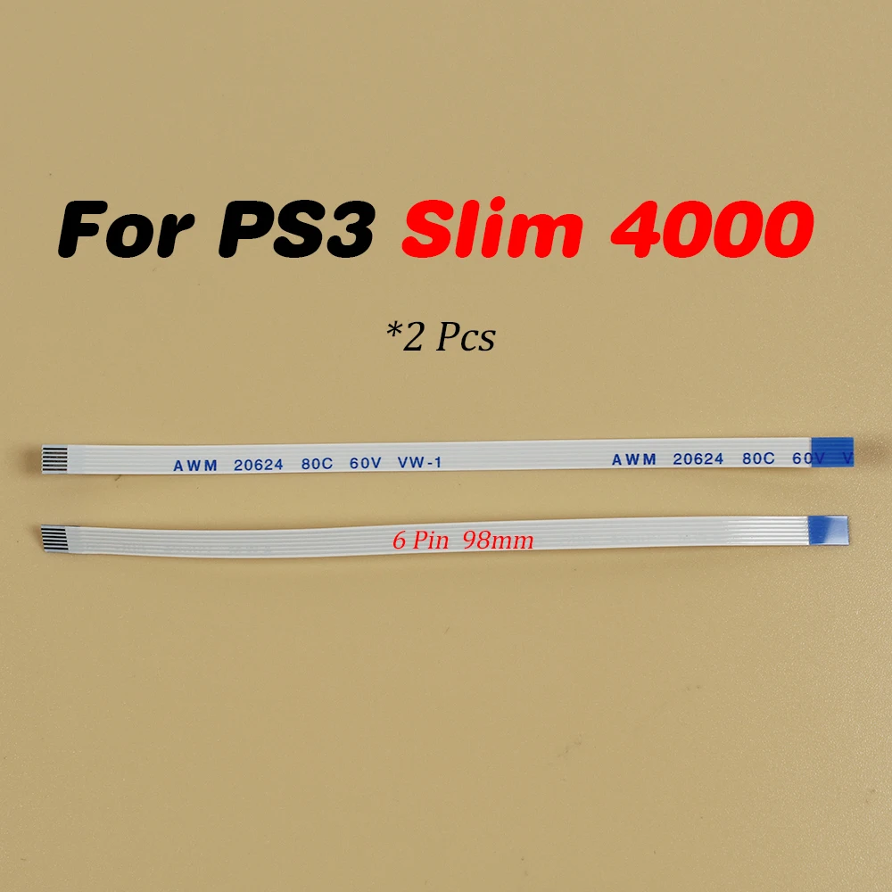 PS3 슬림 충전 보드 전원 스위치 케이블, 플레이스테이션 3 슬림 컨트롤러 수리용 플렉스 리본 케이블, 10 핀, 6 핀, 2 개, 5 개, 10 개