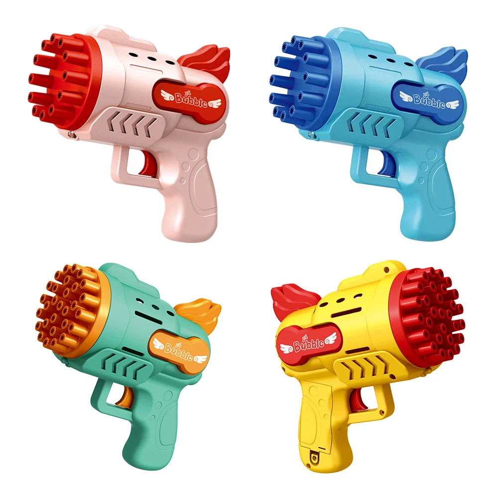 Bubble Gun 29 Holes Electric Automatic Summer Soap Water Bubble Machine 2-in-1 For Children Gift Toys 2 Bubble Gun 29 Holes Electric Automatic Summer Soap Water Bubble Machine 2-in-1 For Children Gift Toys 2