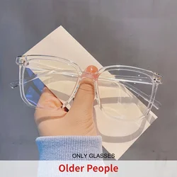 Elegant Unisex Large Square Reading Glasses, Fashionably Designed for Comfortable Reading (+1.0 to +4.0) (Transparent)