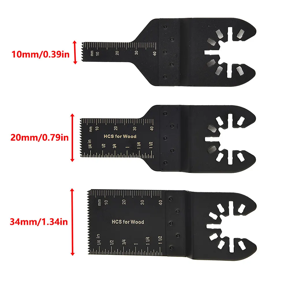 

3pcs 10/20/34mm Saw Blade Oscillating Multi Tool For Renovator Power Cutting Most Brands Of Oscillating Power Tools