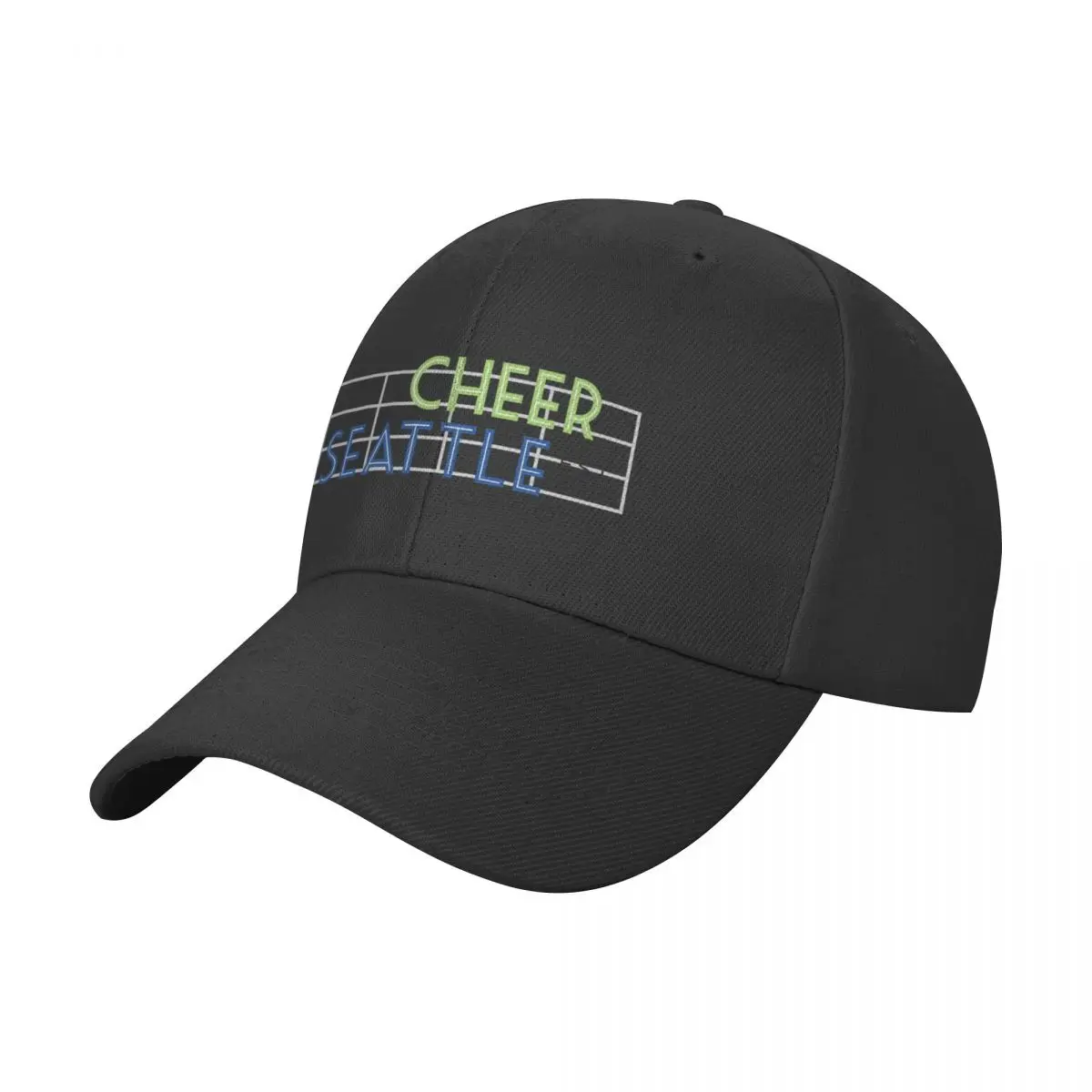 

Cheer Seattle - Pike Place Baseball Cap Sunhat Uv Protection Solar Hat Beach Bag Golf Hat Men Women's