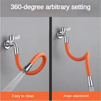 Kitchen Faucet Extension Pipe Extender Anti-splash Appliance Household Extension Hose Can Rotate Hot and Cold Pipes Bathroom 1