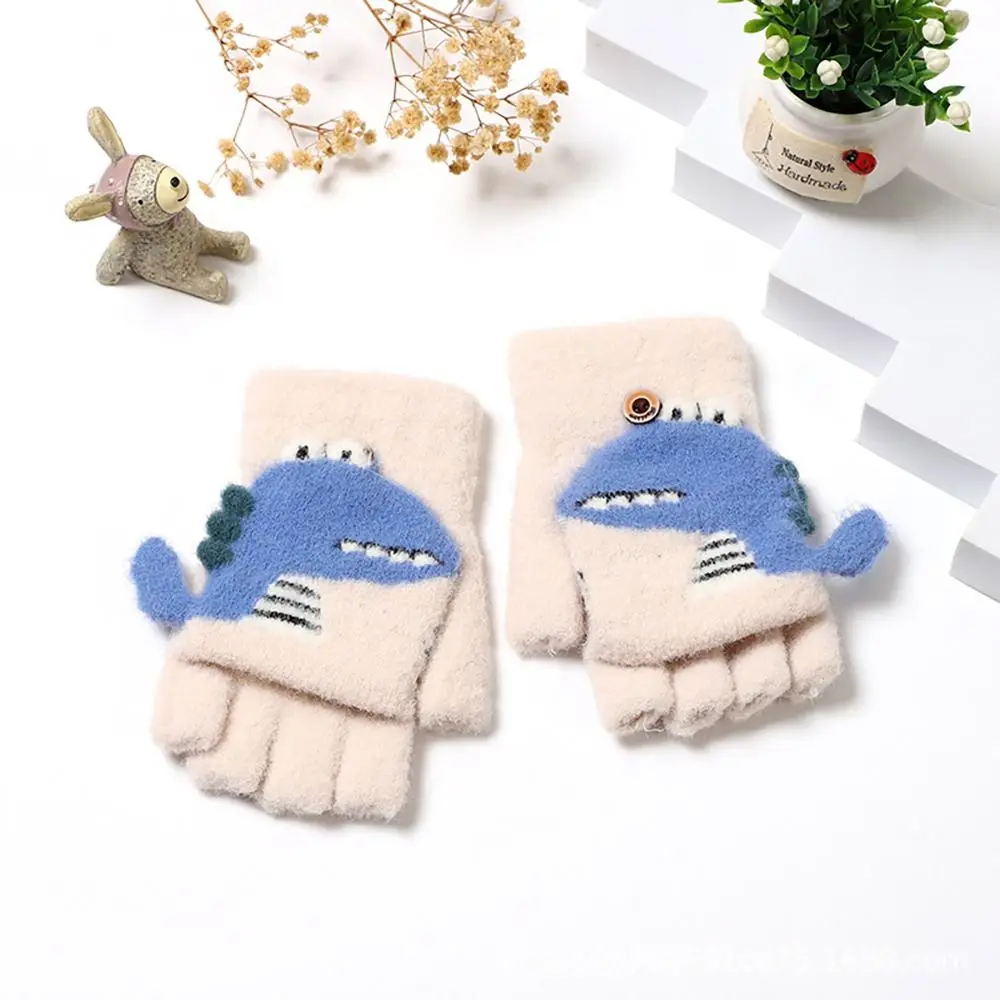 Cartoon Baby Mittens Winter Warm Kids Baby Girl Gloves Knitted Children  Mitten Winter Gloves Kids 4-8Years 5