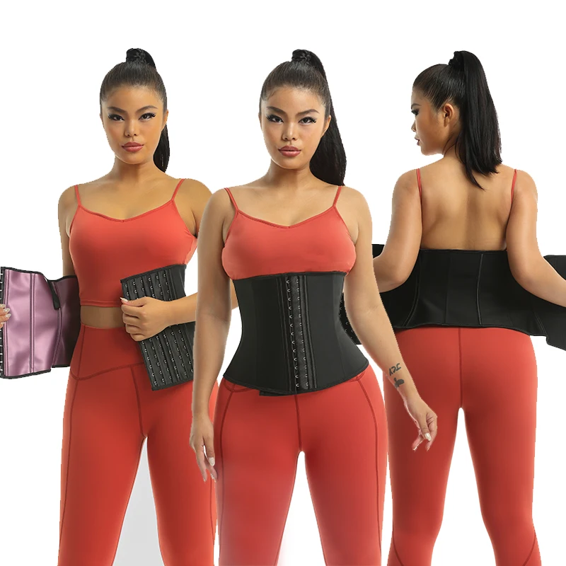 

Waist Trainer Cincher Latex Bustiers Corset Sauna Sweat Fajas Colombianas Post Surgery Belly Shaping Underbust Women Shaper