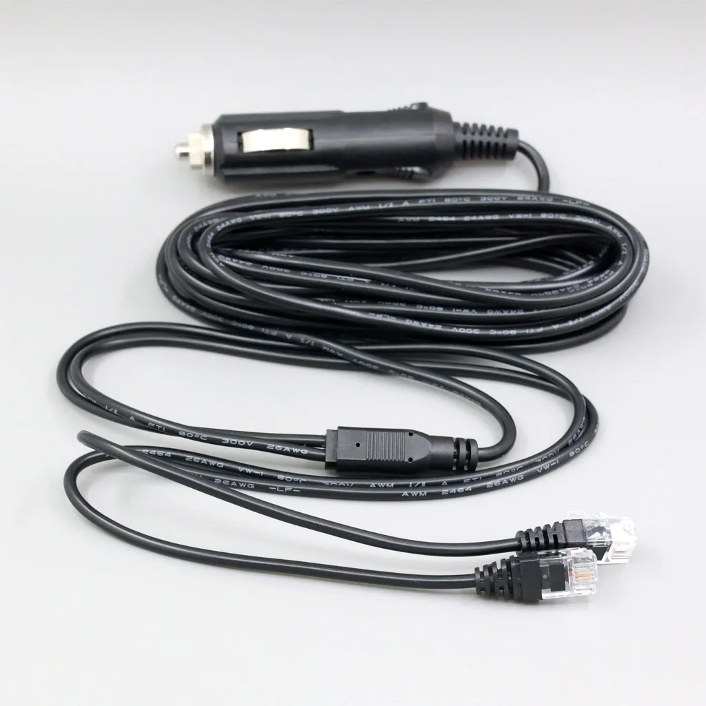 

4.5m Dual RJ11 Port Power Car cable Cable For V1 Uniden R3 R1 R4 R7 R8 Escort Redline Max360 C Max RX65 Radar Detector LN008190