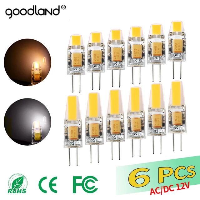 Goodland Mini G4 LED Lamp 3W 6W AC/DC 12V Dimmable COB LED G4 Bulb 360 Beam  Angle Replace Halogen Lamp Chandelier Lights