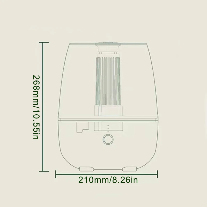 6.8L Humidificateur Plante, Ultrasonique Humidificateur D'Air Chambre, Avec  TéLéCommande Humidificateur D'Air Chambre, Pour Maison Et Bureau,White