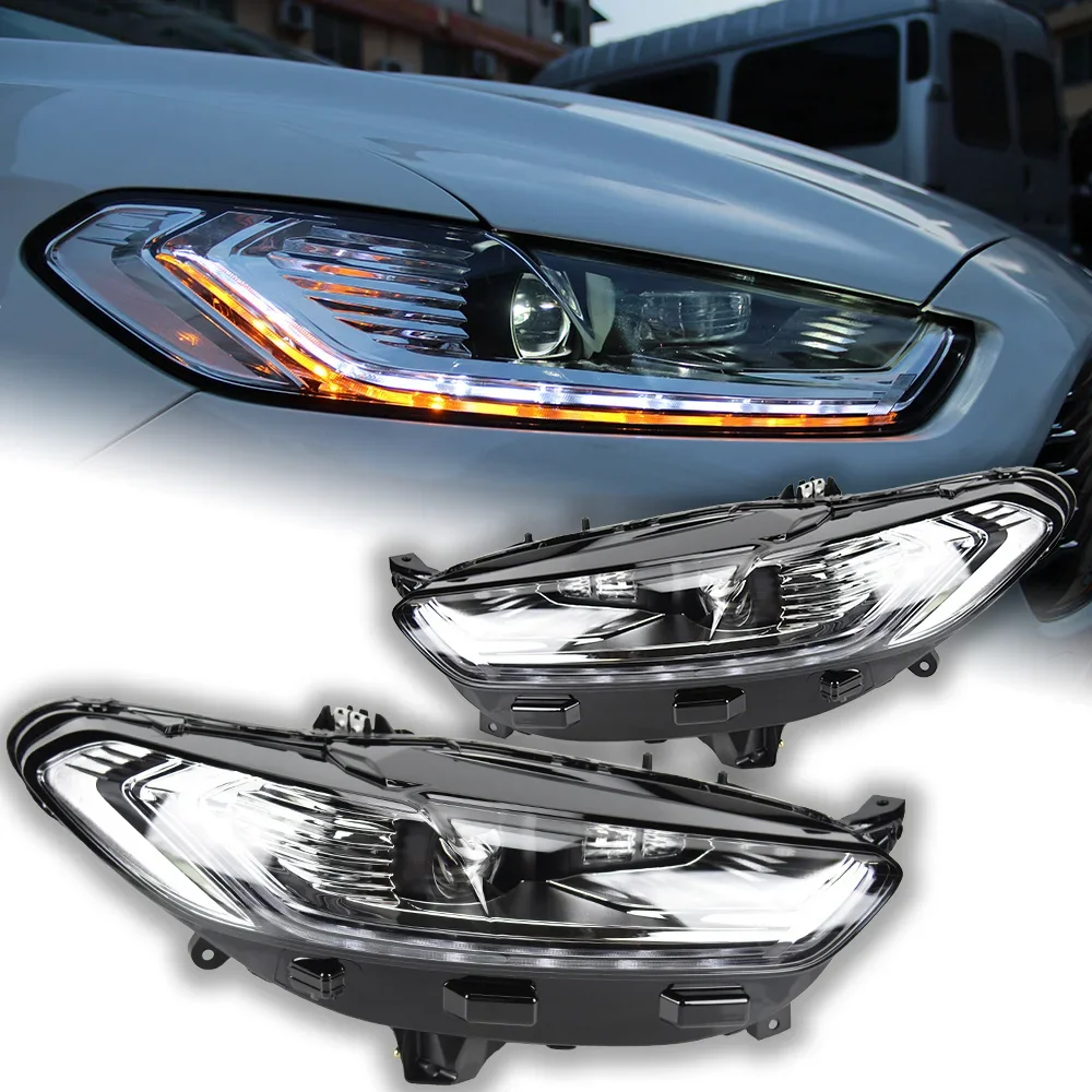 Car Lights for Ford Mondeo Headlight Projector Lens Fusion Dynamic Signal Head Lamp LED Headlights Drl Automotive Accessories for ford edge mondeo mk5 5 fusion 2 explorer everest mustang car rearview mirror plate lights lamp led lantern auto accessories