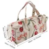Floral Pattern Sweater Organizer Bag Woven Fabric Dustproof Large Capacity Crafts Knitting Clothes Storage Bags  For Closet 5