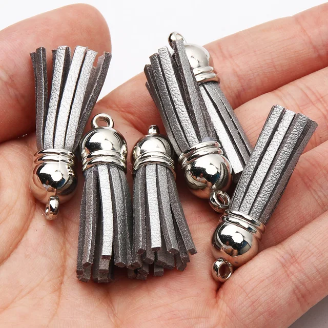 10Pieces/Pack 38mm Keychain Tassels Bulk Suede Leather Colored Tassel  Pendants with Gold Cap for Keychain Craft and DIY Project - AliExpress