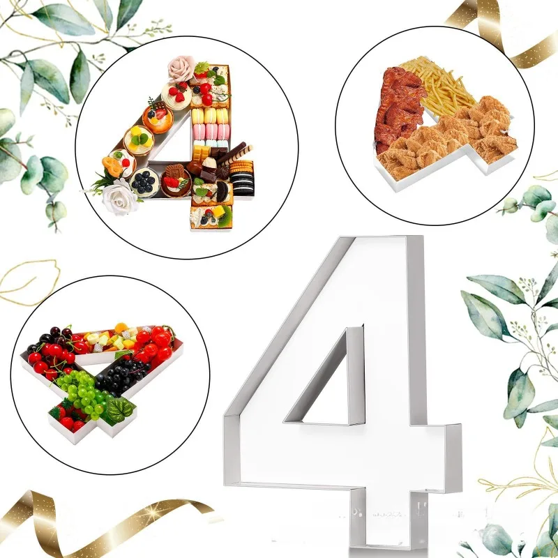 Plateau à Lettres En Carton à Remplir Pour La Nourriture, Petits Chiffres - Plateau De Service En Carton Pour Fête Prénatale - Pour Mariage, Remise De Diplôme (style Bébé