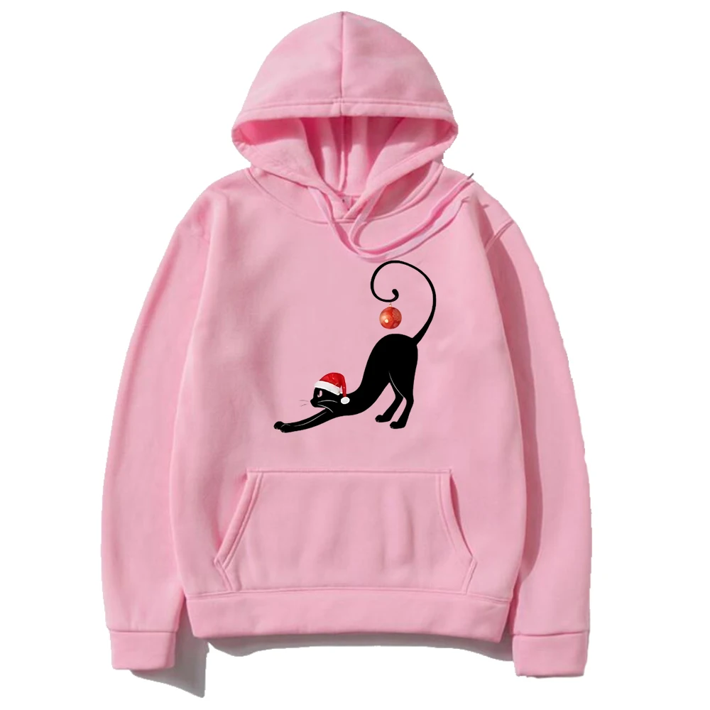 

autumn outdoor sweatshirt fashion leisure street fun little black cat print men's casual pullover hip hop clothing hoodie tops