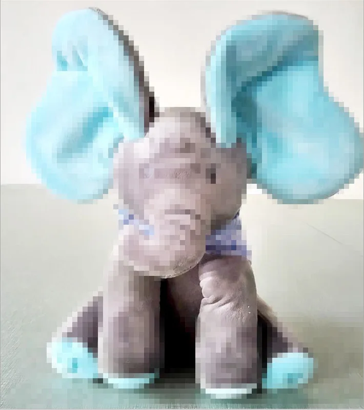 2024 New Hide-and-seek Elephant Plush Toy Baby Hide-and-seek Game Toy Singing Interactive Musical Toys Gifts