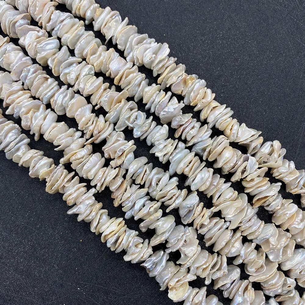 

1x10-2x15mm Natural Freshwater Pearl Beads Buckle Bead Making DIY Earrings Bracelet Necklace Jewelry Baroque