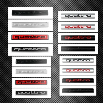 Emblema QUATTRO 3D in ABS per Audi A4 B8 B6 B9 B7 A3 8P 8V 8L A6 C7 C6 C5 Q5 A5 Q7 A1 Q3 A7, Adesivo Decorativo per Carrozzeria e Bagagliaio
