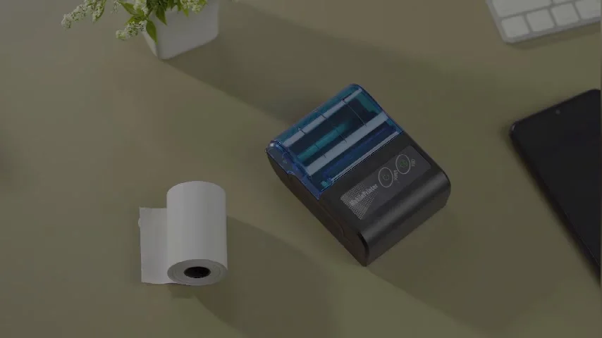 Karlak Imprimante De Reçus, Portable 58 Mm 5,1 Cm Sans Fil BT