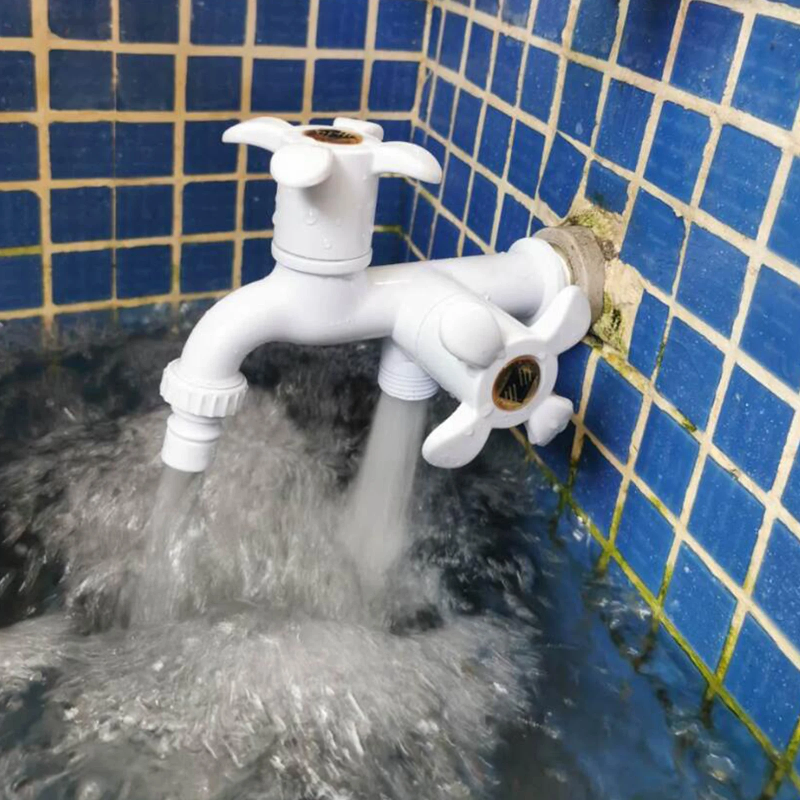 Water Faucet Washing Machine Double Spout Double Switch G1/2 Water Tap Faucet Sink Tap Garden Bathroom Kitchen bathroom faucet water tap faucet washing machine faucet