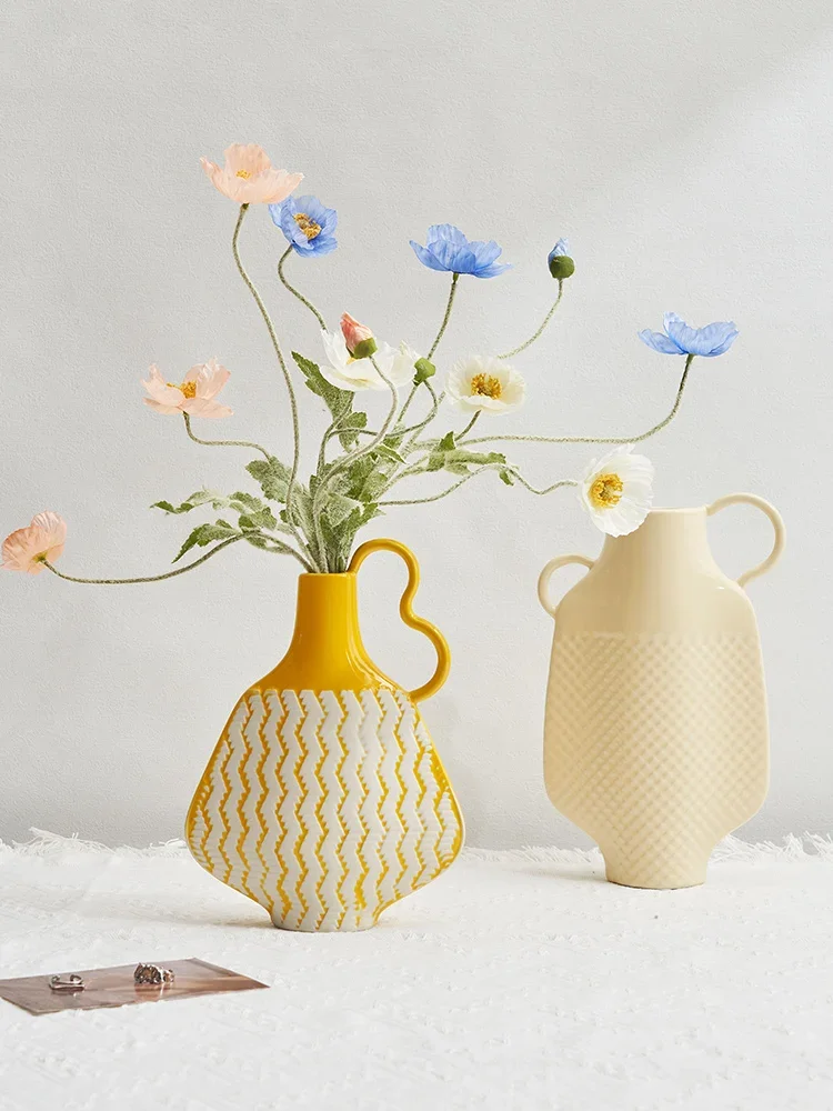 European Dazzle Porcelain Dice Vase Hydroponic Vase Flower Arrangement Living Room Porch Decoration Flower Container Decoration 4