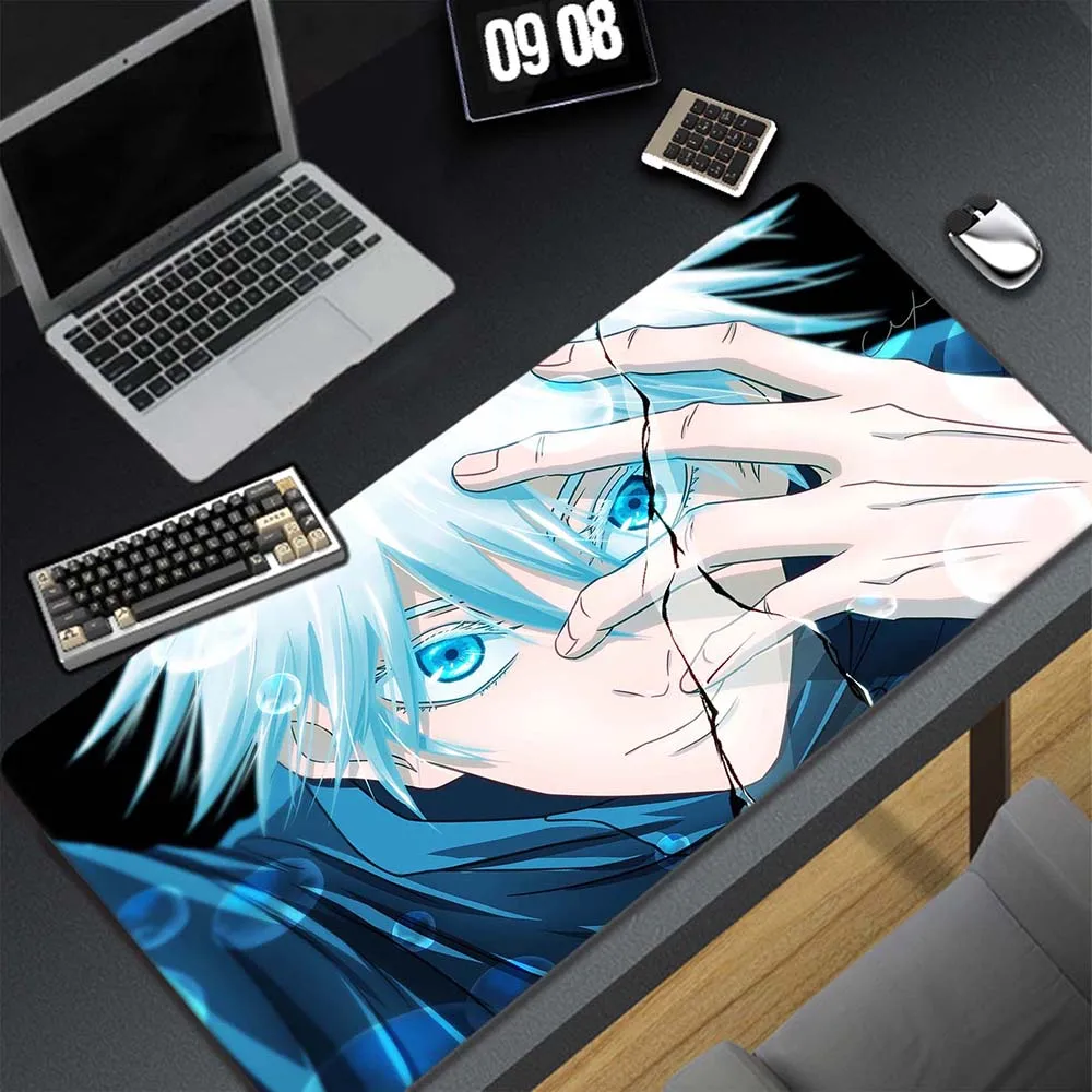 

Gaming Deskmat Mats Large Mousepad 80x30cm Jujutsu Kaisen Rubber Locked Edge Carpet Mouse Pad Desk Pad Pc Gamer Mat Keyboard Pad