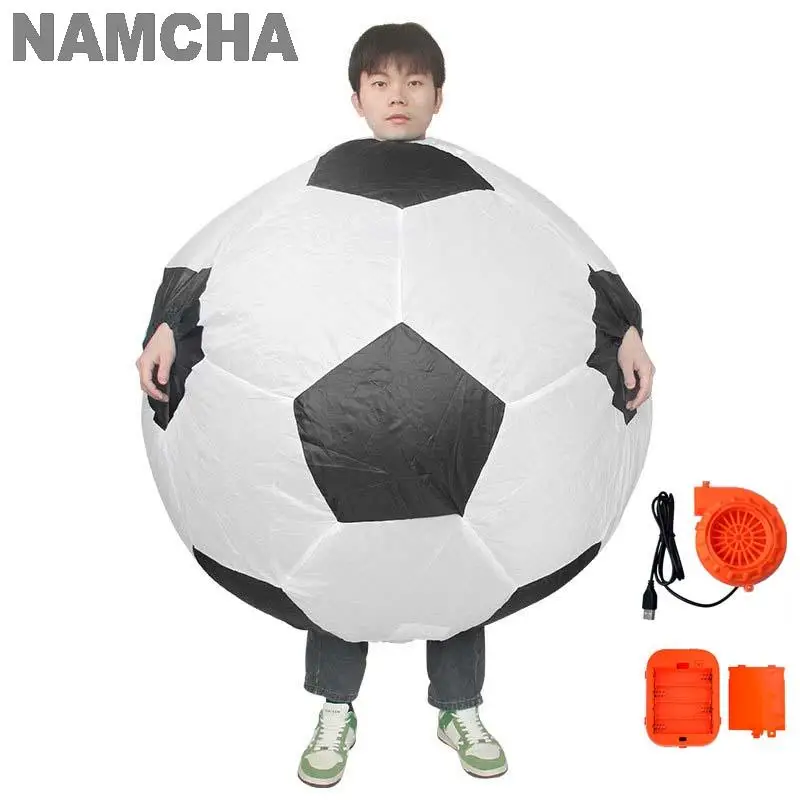 

European cup Soccer Inflatable Clothes Mascot Funny Cosplay Football Performance Costumes Party Masquerade Inflatable Props Suit