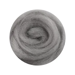 Large 50g Wool Felt Package, Soft and Smooth, Imported from Queensland, Australia, Premium Quality for Needle and Wet Felting (09 Deep Turbid Grey)