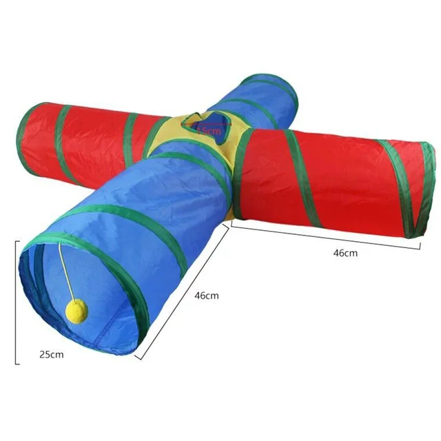 Cat Tunnel Foldable Cat Tunnel Pet Supplies Cat S T Y Pass Play Tunnel Cat Toy Breathable Drill Barrel for Indoor loud paper 4