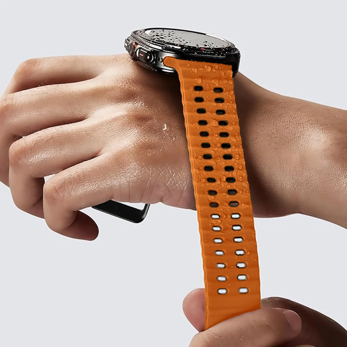 Enhanced Two-Tone Marine Silicone Sport Strap