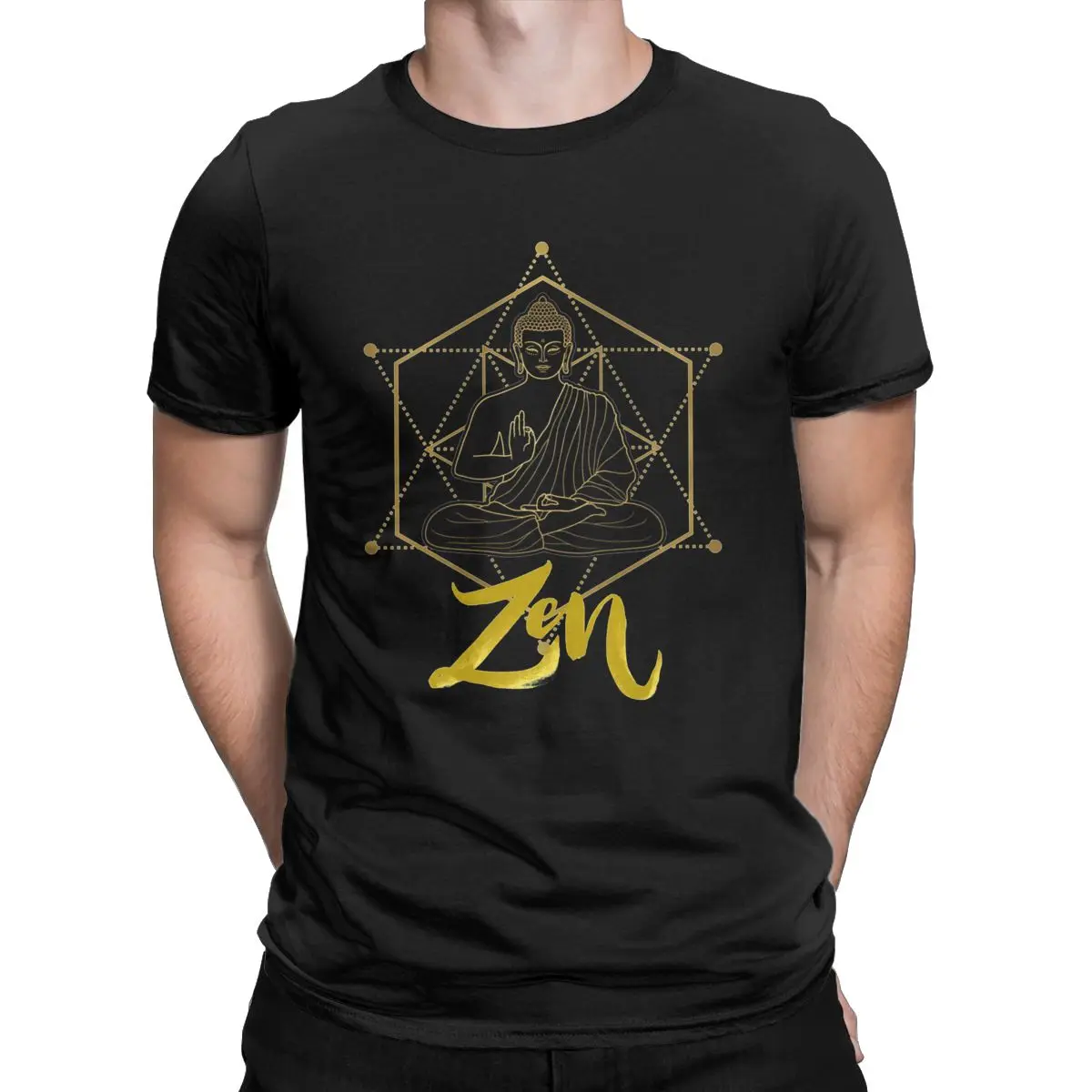 

Zen Master Art Men's shirt elephant god Amazing Tees Short Sleeve Crew neck T-Shirts 100% Cotton Birthday Present Clothes