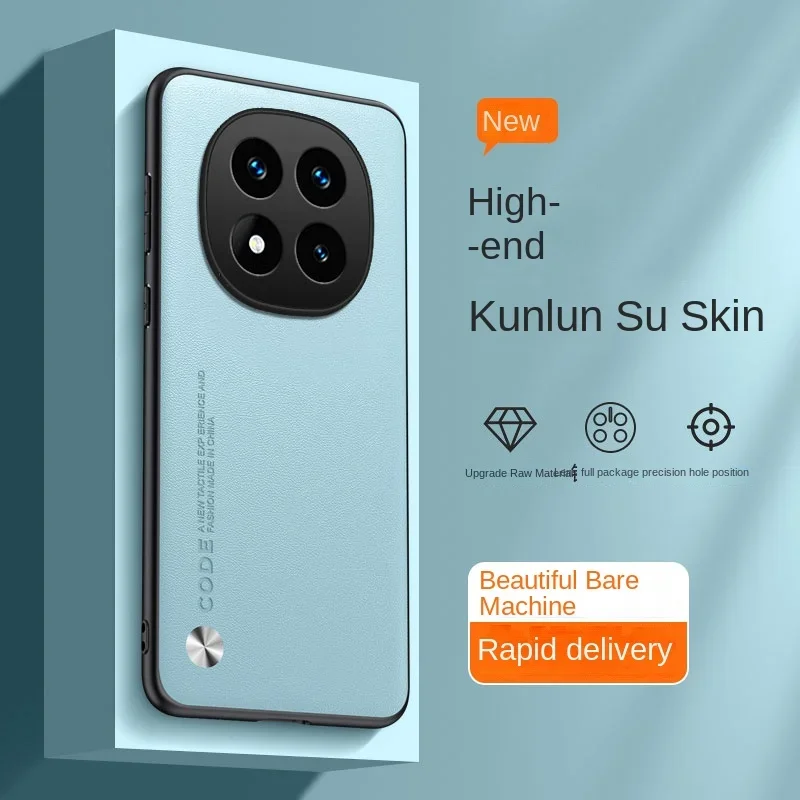 Luxury Leather Shockproof Case with Soft Grain Texture and Slim Design