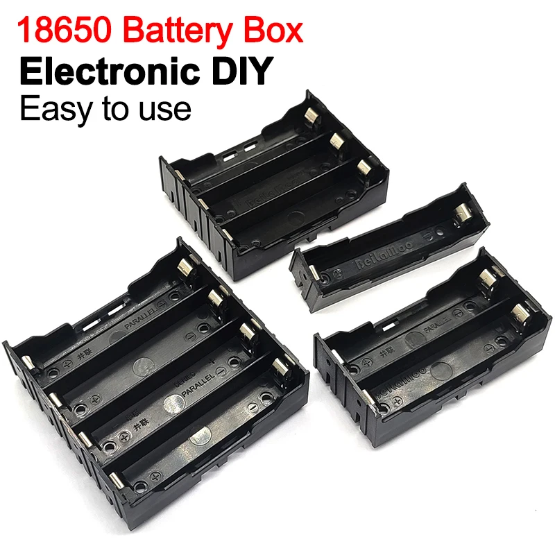 18650 Battery Case 1X 2X 3X 4X 18650 Battery Holder Storage Box 1 2 3 4 Slot Batteries Container Hard Pin DIY Case battery accessories