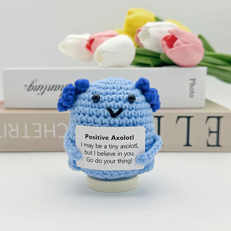 Funny Positive Crochet Sunshine Doll Desktop Ornament Handmade Cheer Emotional Support Positive Sun with Card Home Party Decor 30 S1ce62b7fee2343739e08f2c7f5612806Q
