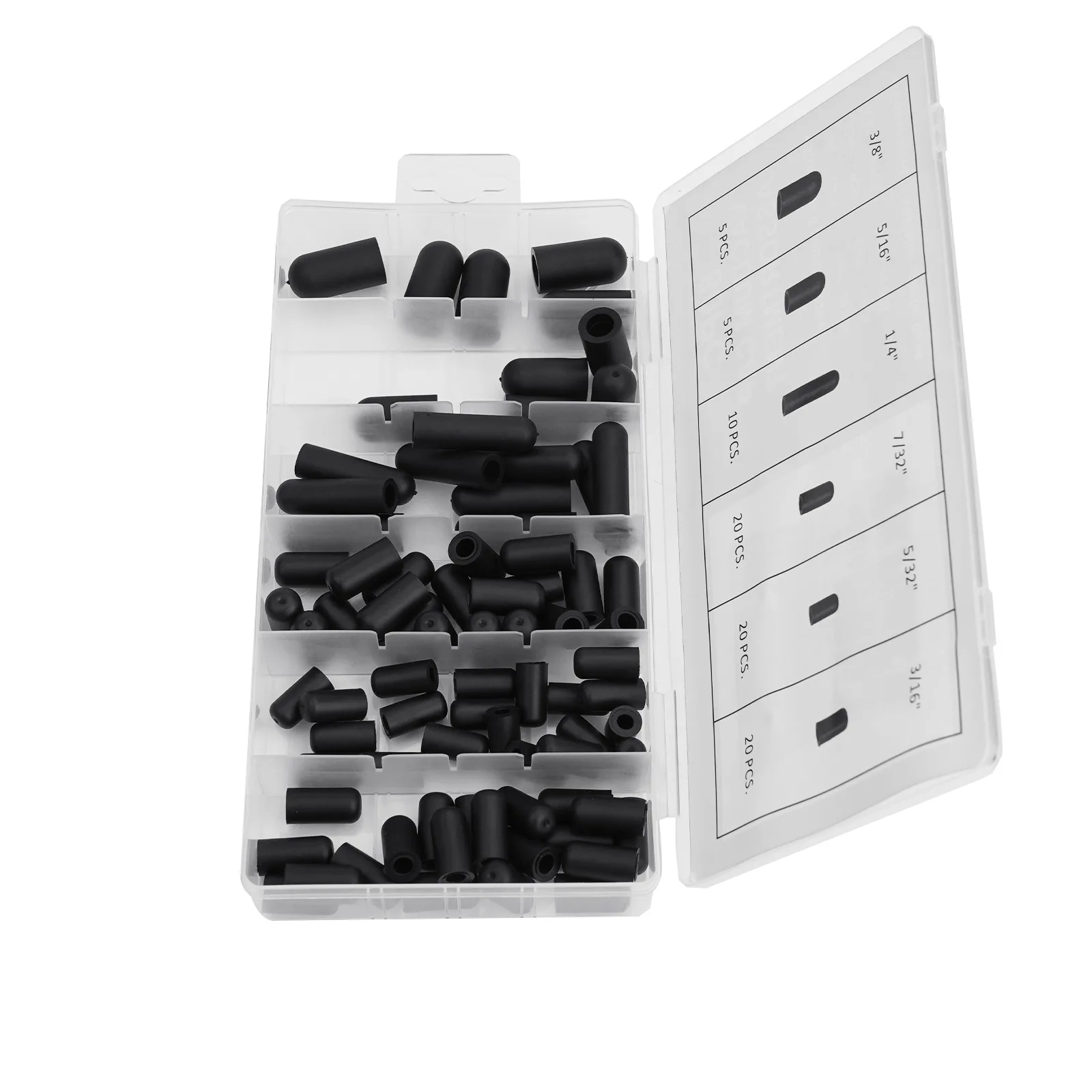 thumbnail image 2 of Color Vacuum Caps Plug Kit, 20 Pcs PVC Assorted Vacuum Plugs Hose End Caps 2 of 14