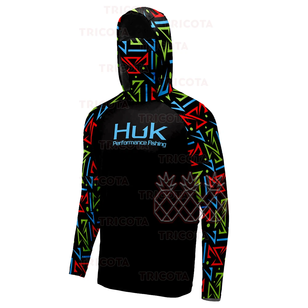 HUK Fishing Hoodies Shirts Face Cover Fishing Clothing Outdoor Men Long  Sleeve Breathable UV Protection UPF50+ Fishing T-shirts - AliExpress