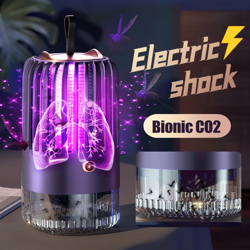 Electric Shock Mosquito Killer Lamp UV Light Mosquito Killer Repellent Anti-mosquito Lamp Rechargeable Mute Trap Bug Zapper